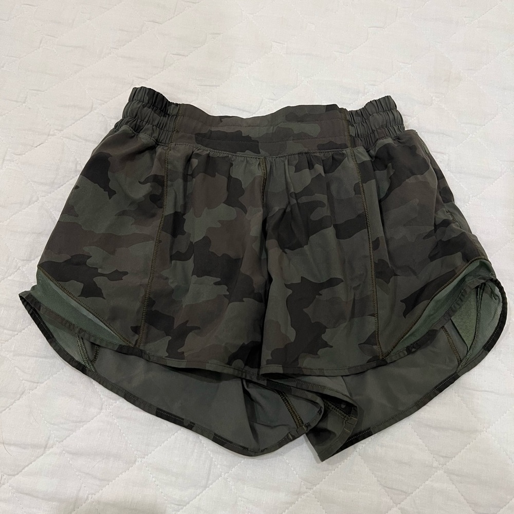 lululemon athletica Green and Black Athletic Shorts